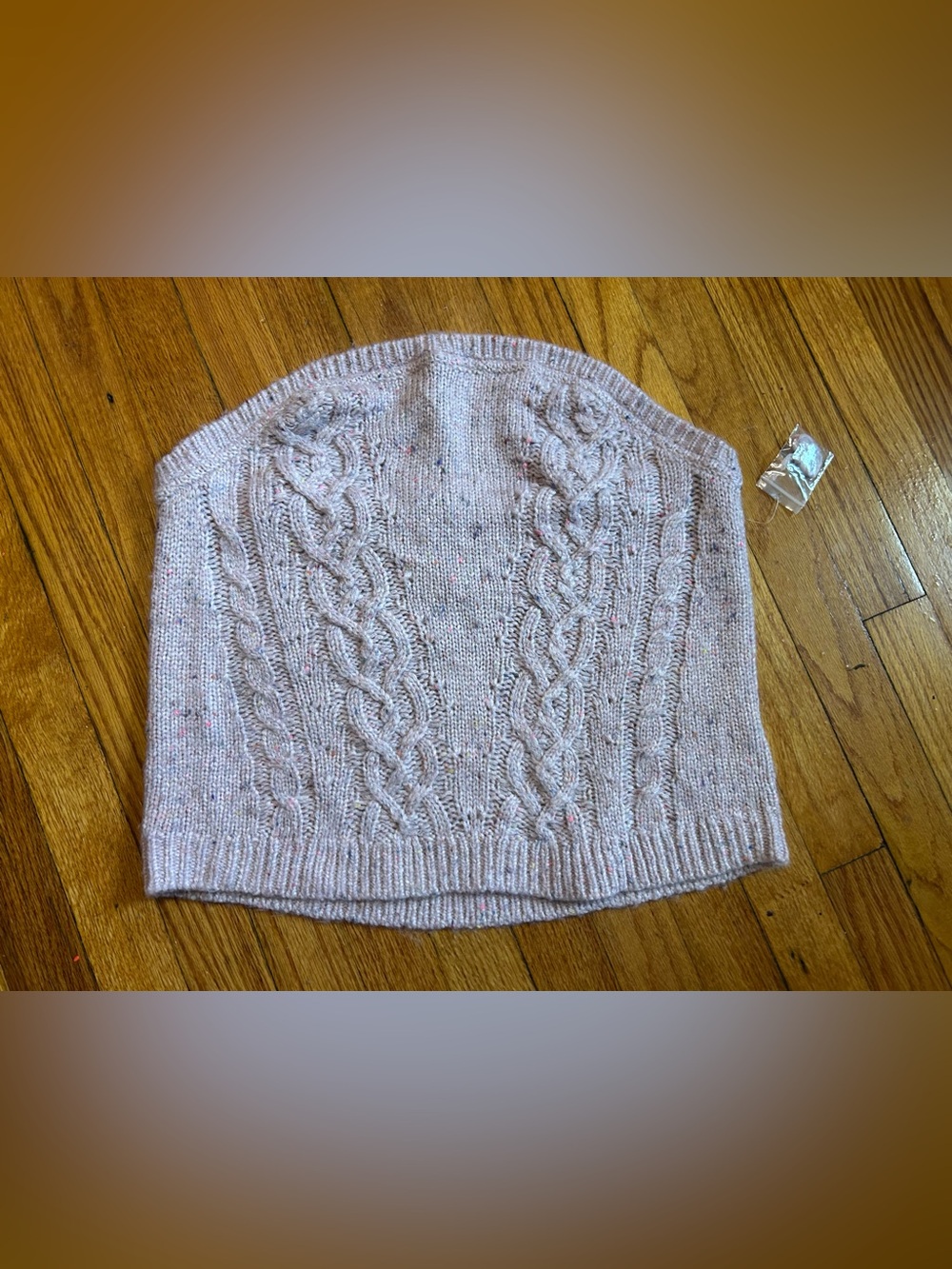 Maeve Cable Knit Sleeveless Speckled Sweater‎ Alpaca Wool Blend Size XL